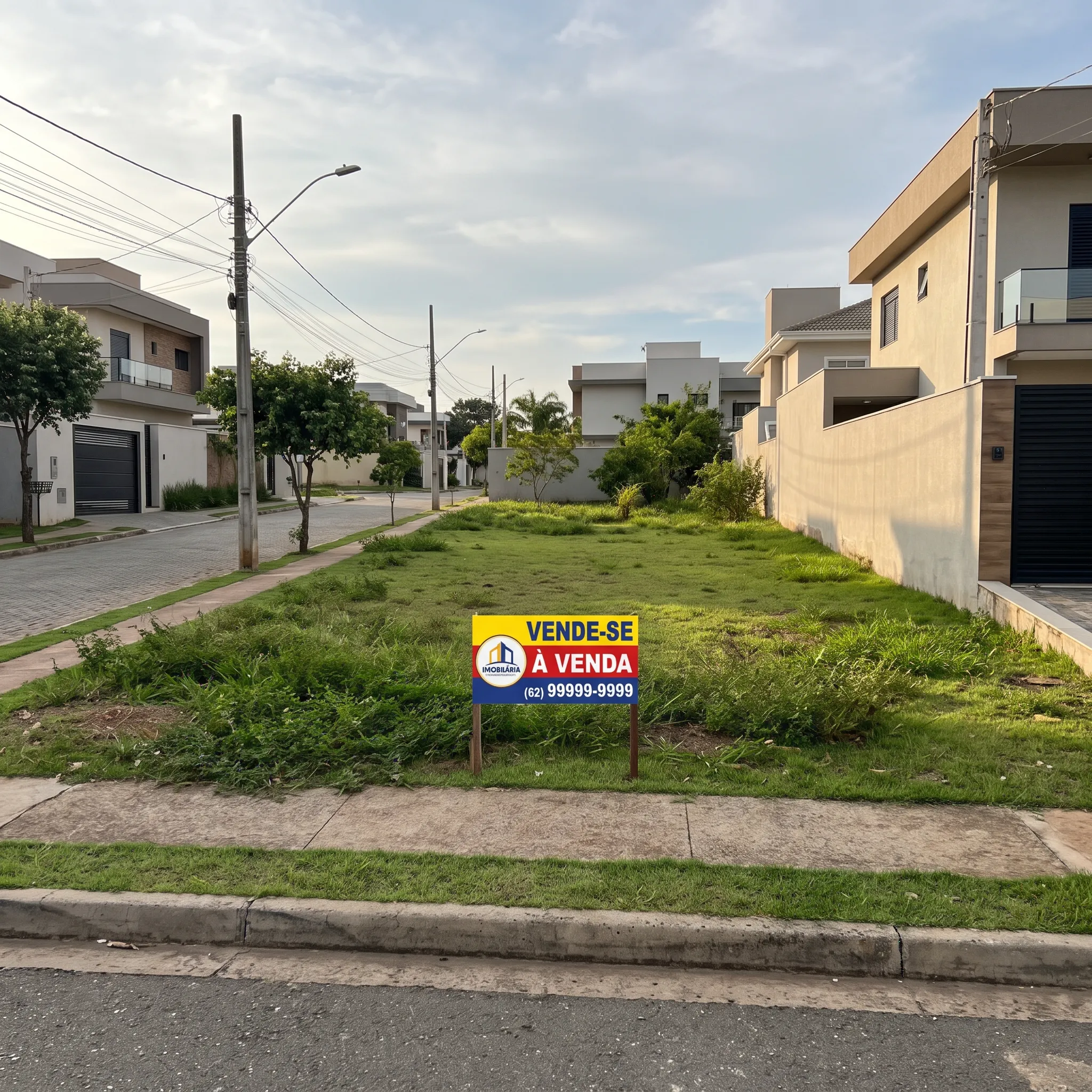 Terreno gramado em condomínio residencial